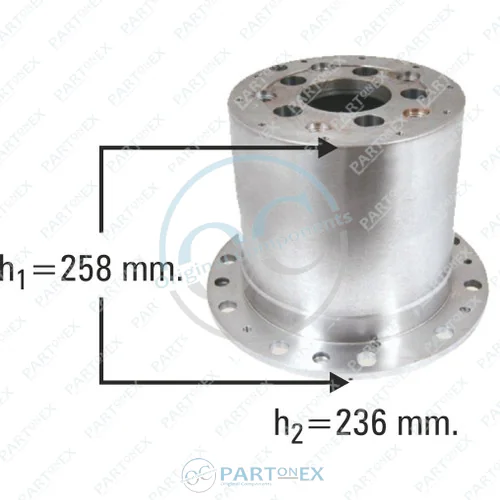 3463504009 MERCEDES FINAL DRIVE HOUSING, 24.5-LUG, WITH BALL BEARINGS - OC109460